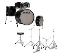 Sonor AQ2 20 5pc Drum Kit With Hardware & Throne Transparent Black