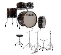 Sonor AQ2 20 5pc Drum Kit WithHardware & Throne Brown Fade