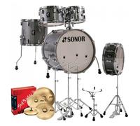 Sonor AQ2 20 5pc Pro Drum Kit w/Cymbals Titanium Quartz