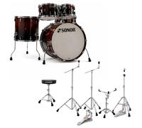 Sonor AQ2 22 5pc Drum Kit With Free Hardware & Throne Brown Fade