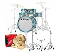 Sonor AQ2 22 5pc Pro Drum Kit w/Cymbals Aqua Silver Burst