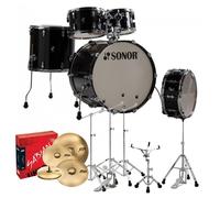 Sonor AQ2 22 5pc Pro Drum Kit w/Cymbals Transparent Black