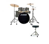 Sonor AQX 22 5pc Drum Kit w/Hardware & Free Throne Black Midnight Sparkle