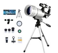 Sonoras Astronomical Telescope, 70mm Aperture Refractor Telescope with Smartphone Adapter & Solar Filter, 120x Magnification for Moon, Planets & Terrestrial Viewing, Tripod & Accessories Included