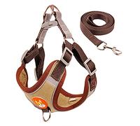 SonoReno Dog Vest Harness - Breathable adjustable vest harness with reflective strip and leash - Safe and lightweight - Easy to wear, suitable for cats, puppies