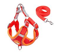 SonoReno Dog Vest Harness - Breathable adjustable vest harness with reflective strip and leash - Safe and lightweight - Easy to wear, suitable for cats, puppies