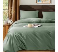 SONORO KATE 100% Egyptian Cotton Duvet Cover King Size, 1000 Thread Count Sateen Duvet Cover, Soft, Breathable Cotton Comforter Cover with Hidden Zipper Closure - 3 PC (Sea Glass,King)