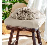 SONORO KATE 100% French Linen Fitted Sheet(1 Piece),Stone Washed,King Size