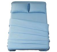 SONORO KATE Bed Sheet Set Super Soft Microfiber 1800 Thread Count Luxury Egyptian Sheets 16-Inch Deep Pocket Wrinkle and Hypoallergenic-4 Piece(Queen Lake Blue)