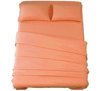 SONORO KATE Bed Sheet Set Super Soft Microfiber 1800 Thread Count Luxury Egyptian Sheets 16-Inch Deep Pocket，Wrinkle and Hypoallergenic-4 Piece (Coral, King)