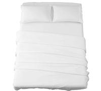 SONORO KATE Bed Sheet Set Super Soft Microfiber 1800 Thread Count Luxury Egyptian Sheets 16-Inch Deep Pocket Wrinkle -4 Piece(Queen White)