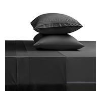 SONORO KATE Bed Sheet Set Super Soft Microfiber 1800 Thread Count Luxury Egyptian Sheets 18-Inch Deep Pocket Wrinkle and Hypoallergenic-4 Piece(Queen Black)