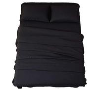SONORO KATE Bed Sheet Set Super Soft Microfiber 1800 Thread Count Luxury Egyptian Sheets 18-Inch Deep Pocket Wrinkle and Hypoallergenic-3 Piece(Twin Black)