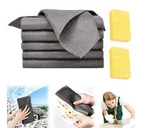 Sonorou Magic Cleaning Cloth, Thickened Magic Cleaning Cloth, Microfiber Magic Streak Free Miracle Cleaning Cloth, Reusable Cleaning Cloths for Kitchens, Glass, Cars (7.9 x 9.8in, 20 Pcs Grey)