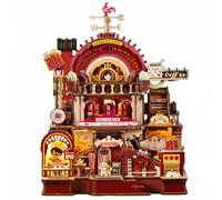 Sonorphine Sweets Meikoubou 3D DIY Miniature House, 1:24 Micro Scenes, Wooden Assembly Model, Music Machines, Rotation, LED Light, Handmade Gift for Women, Interior Figurine