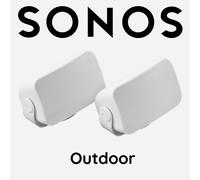 Sonos by Sonance Outdoor Speakers Pair Architectural White IP66 Weatherproof