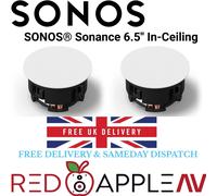 Sonos Sonance INCLGWW1 6.5" In-Ceiling Speakers Pair - 130W, White FREE Delivery