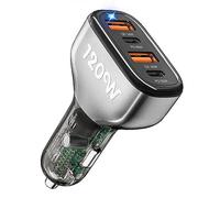 SONRU 120W USB C Car Charger, 4-Port Fast Charging Adapter