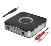 SONRU Bluetooth 5.3 Adapter Hi-Fi Equipment for Car Wireless Audio Receiver with 3.5mm AUX RCA Cable, Noise Cancellation, Dual AUX Outputs for Home Speakers Wired Headphones