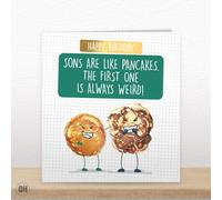 Sons Are Like Pancakes, The First One Is Always Weird! - Funny Son Birthday Card
