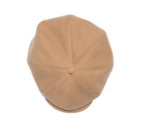 &SONS | Jackson Traditional Baker Boy Hat | Wool Flat Cap | Tan XXL