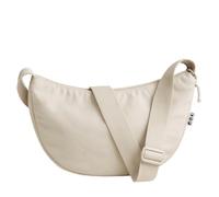 SONS OF ALOHA HOKU Women's Crossbody Moon Bag Made of Recycled Sea Plastic, Half Moon Handbag, Water-Repellent, Stylish Shoulder Bag with Adjustable Strap, Light-Beige, M, crescent moon