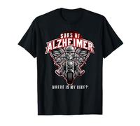 Sons of Alzheimer Where's My Bike Grumpy Old Biker CLub T-Shirt