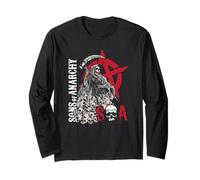 Sons of Anarchy Grim Reaper Pile of Skulls Biker TV Show Long Sleeve T-Shirt