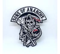 Sons of Anarchy Skull Biker Jacket Iron on Sew on Embroidered Patch