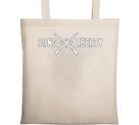 Sons of Liberty USA Muskets Graphic Natural Ecological Cotton Tote Bag Beige