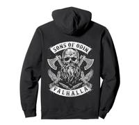 SONS OF ODIN- Valhalla Vikings Norse Skull Beard - Borre C2 Pullover Hoodie