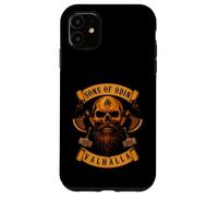 SONS OF ODIN- Valhalla Vikings Norse Skull Beard - Mjoelnir Case for iPhone 11