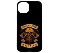 SONS OF ODIN- Valhalla Vikings Norse Skull Beard - Mjoelnir Case for iPhone 15 Plus