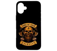 SONS OF ODIN- Valhalla Vikings Norse Skull Beard - Mjoelnir Case for iPhone 16 Plus
