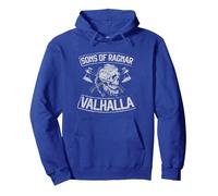 Sons of Ragnar Valhalla Viking Ax Valkyrie Warrior Pullover Hoodie, Adult Unisex, Royal Blue, Large