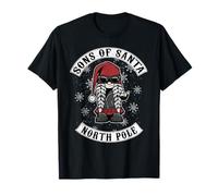 Sons of Santa Girl Xmas Biker Gnome Woman's Christmas T-Shirt