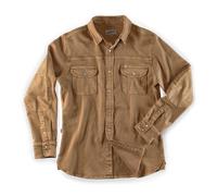 &SONS | Sunday Shirt | Dark Tan | Traditional Collared, Casual Shirt Large