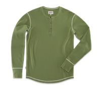 &SONS | The New Elder Henley Shirt | Long Sleeve | Army Green L