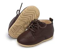 Sonsage Infant Baby Boys Girls Classic PU Leather Wedding Loafers Brogue Toddler Oxford Dress Shoes First Steps Walking Flat Lazy Crib Shoe