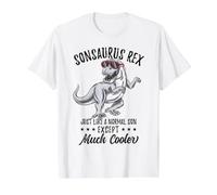 Sonsaurus Rex Son Family Dinosaur Value Graphic T-Shirt, Men, White, L