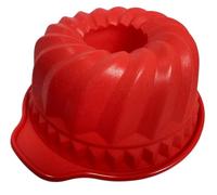 SONSMER KOOTIPS Silicone Cake Pan, Round Fluted Tube Baking Mold, Non-Stick, 28.5 x 24.5 cm, Pink and Blue, with Cooling Rack for Pound Cake, Jello, Gelatin, Chocoflan