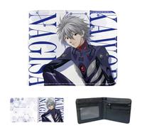 Sonsoke Ayanami Rei Men's Wallets Bi-Fold Wallet ID Card Credit Card Multipurpose Wallet for Men and Women Gift Cosplay, Nagisa Kaworu 2, Standard, Anime, classic