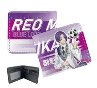 Sonsoke Blue Lock Anime Men Wallets Bi-Fold Wallet ID Card Credit Card Multi Purpose Wallet for Men and Women Gift Cosprey (REO Mikage 1)