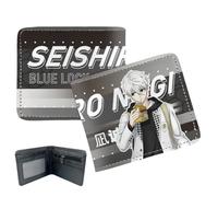 Sonsoke Blue Lock Anime Men Wallets Bi-Fold Wallet ID Card Credit Card Multi Purpose Wallet for Men and Women Gift Cosprey (Seishiro Nagi 1)