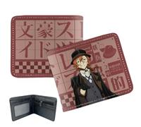Sonsoke dazai osamu Nakajima Atsushi Anime Men Wallets Bi-Fold Wallet ID Card Credit Card Multi Purpose Wallet for Men and Women Gift Cosprey (Nakahara Chuya)