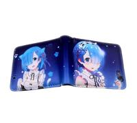 Sonsoke Emilia Men's Wallets Bi-Fold Wallet ID Card Credit Card Multipurpose Wallet for Men and Women Gift Cosplay, Rem 1, Standard, Anime, classic