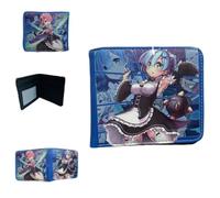 Sonsoke Emilia Men's Wallets Bi-Fold Wallet ID Card Credit Card Multipurpose Wallet for Men and Women Gift Cosplay, Ram 1, Standard, Anime, classic