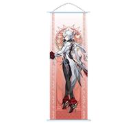 Sonsoke Figure Wall Scroll Poster Game Role Merch Poster Hanger Anime Wall Decor Posters 27.5 X 9.8 Frame (Arlecchino The Knave)