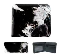 Sonsoke Itadori Yuji Satoru Gojo Anime Men Wallets Bi-Fold Wallet ID Card Credit Card Multi Purpose Wallet for Men and Women Gift Cosprey (Style 1)