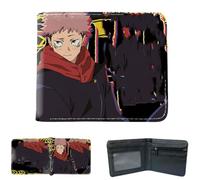 Sonsoke Itadori Yuji Satoru Gojo Anime Men Wallets Bi-Fold Wallet ID Card Credit Card Multi Purpose Wallet for Men and Women Gift Cosprey (Itadori Yuji 25)